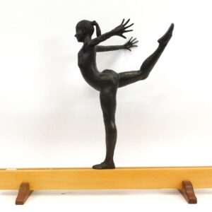 Clayton E Fuller (1916-2014) Bronze Sculpture "Young Gymnast" 1950.