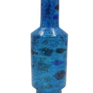 Aldo Londi for Bitossi Rimini Blue Fish Vase 1950s