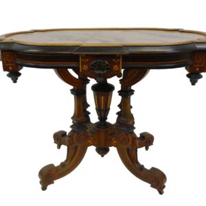 Renaissance Revival Marble Top Parlor Table by Unknown Artist