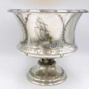 Arthur Stone Sterling Silver Monumental Yachting Trophy