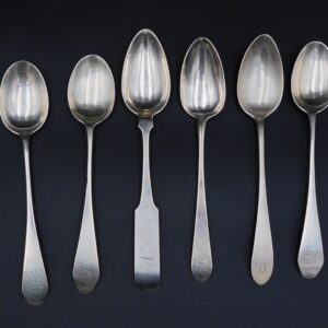 American Coin Silver Tablespoons by Various Silversmiths