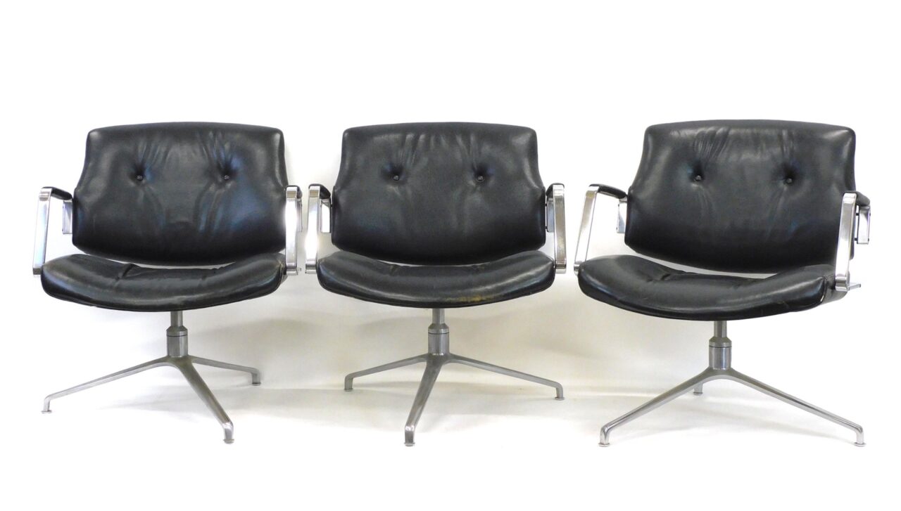 Preben Fabricius and Jorgen Kastholm Fk84 Armchairs