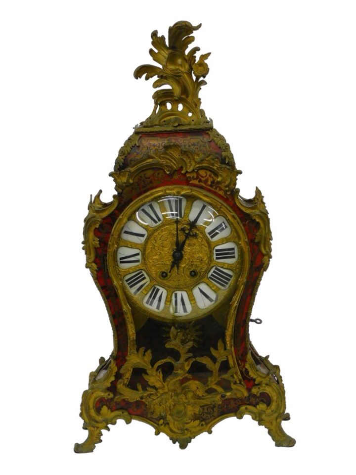 Louis XVI Style French Gilt Bronze-Mounted Boullework Bracket Clock