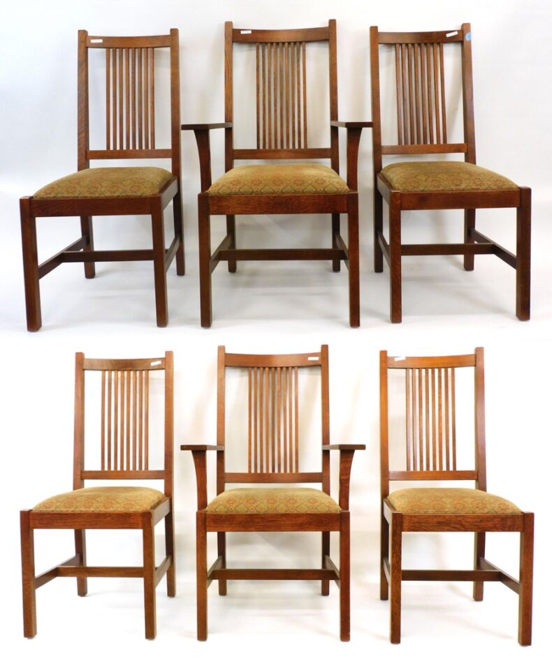 Harvey Ellis Stickley Oak Dining Set