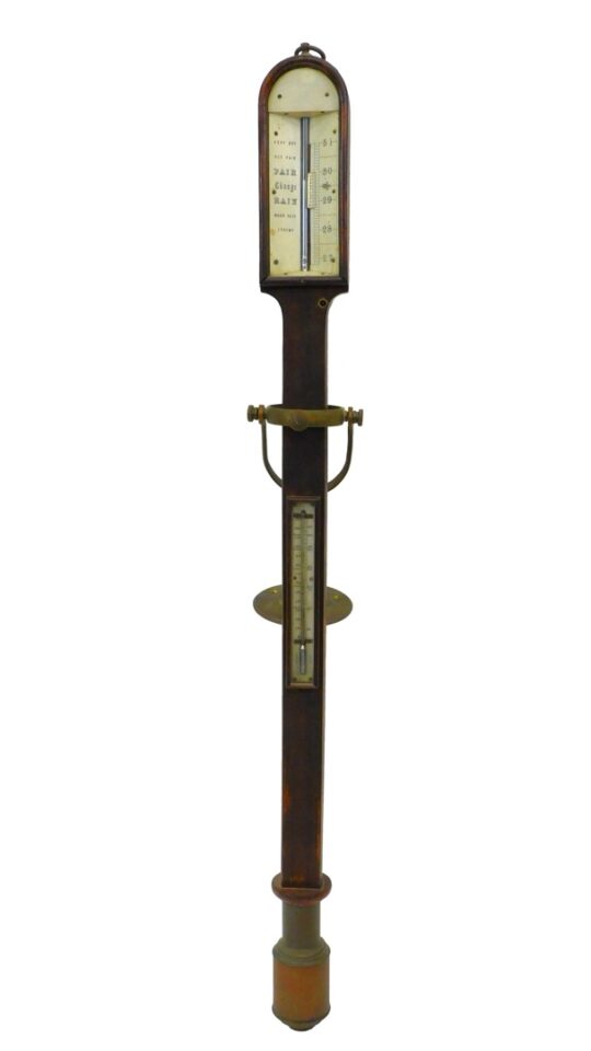 19th Century Ship's Gimbaled Barometer by Unknown Artist