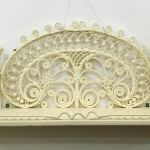 Victorian Wicker Hanging Shelf by Unknown Artist