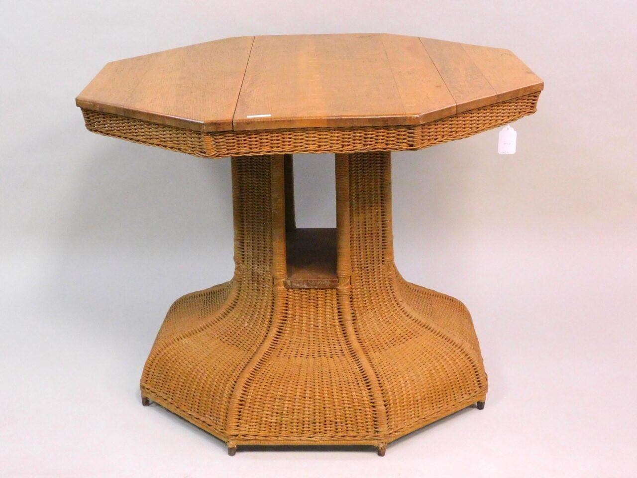 Arts and Crafts Style Wicker Center Table by Mary Jean McLaughlin