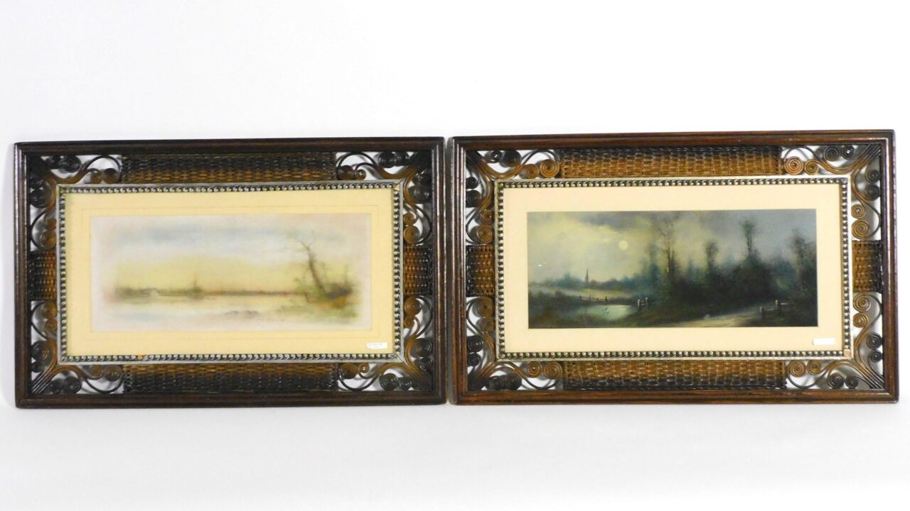 Victorian Frames with Pastel Landscapes