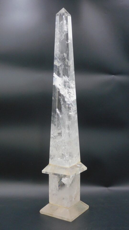 English Neoclassical Rock Crystal Obelisk