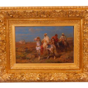 Adolph Schreyer Arab Riders Oil Painting 19th Century