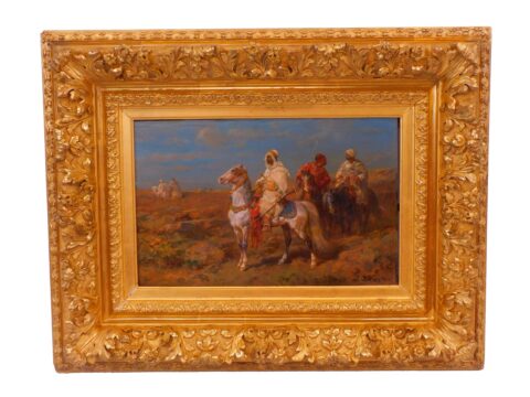 Adolph Schreyer Arab Riders Oil Painting 19th Century