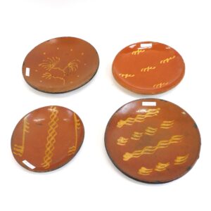 Redware Slip Glazed Bowls by Unknown Artist