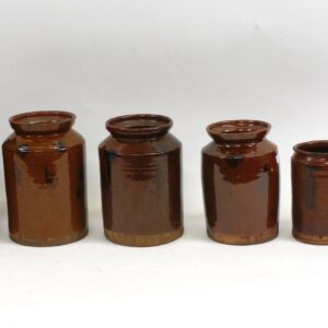 Six Redware Storage Jars by Unknown Artist