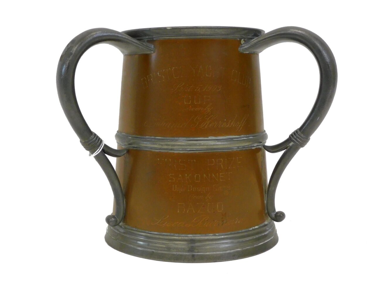 Nathanael Greene Herreshoff 1903 Bristol Yacht Club Trophy.