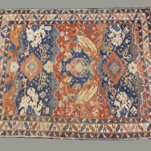 Late 19th Century Caucasian Rug with Birds and Animals