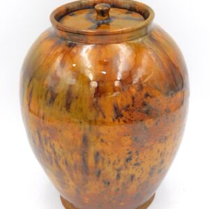 Redware Ovoid Covered Jar by Unknown Artist