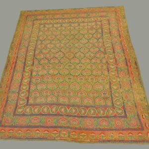 19th Century Suzani Handwoven Wall Hanging with Floral and Geometric Designs by Unknown Artist