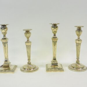 Pair of Victorian Silver-Plated Candlesticks