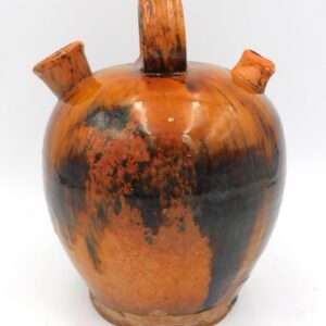 Early 19th Century Redware Harvest Jug by Unknown Artist