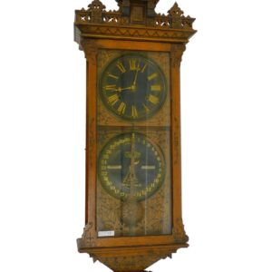 Late 19th Century Ithaca Calendar Clock No. 5 1/2 Hanging Belgrade by Unknown Artist