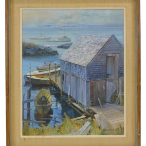 Stanley Zuckerberg Nova Scotia Waterfront No. 2 1919 oil on canvas.