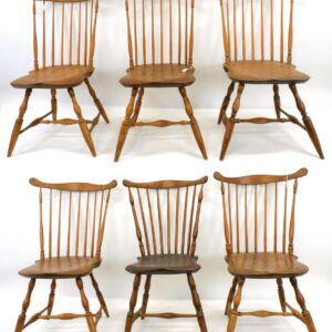 Six New England Fan Back Windsor Side Chairs