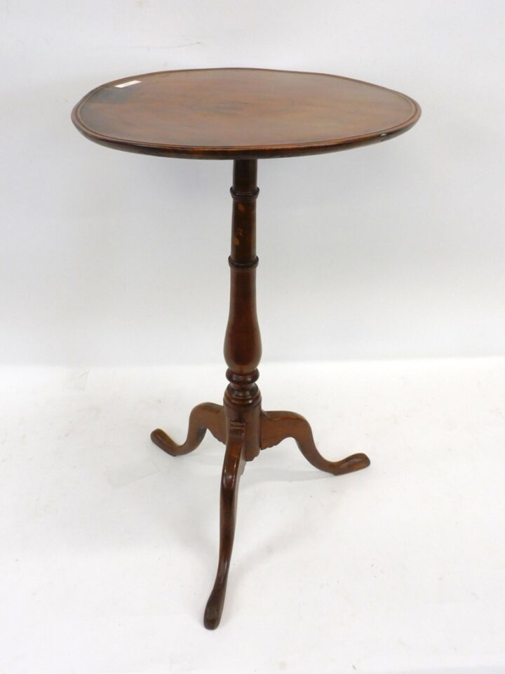 18th Century Figural Cherry Candlestand with Snake Legs by Unknown Artist