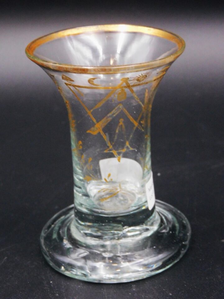 Early 19th Century Masonic Firing Glass by Unknown Artist