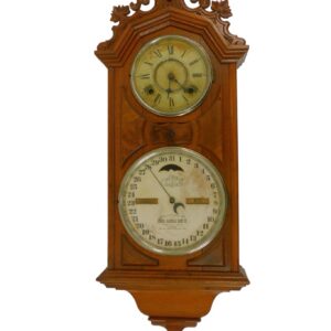 Late 19th Century Ithaca No. 6 Hanging Library Clock by Unknown Artist