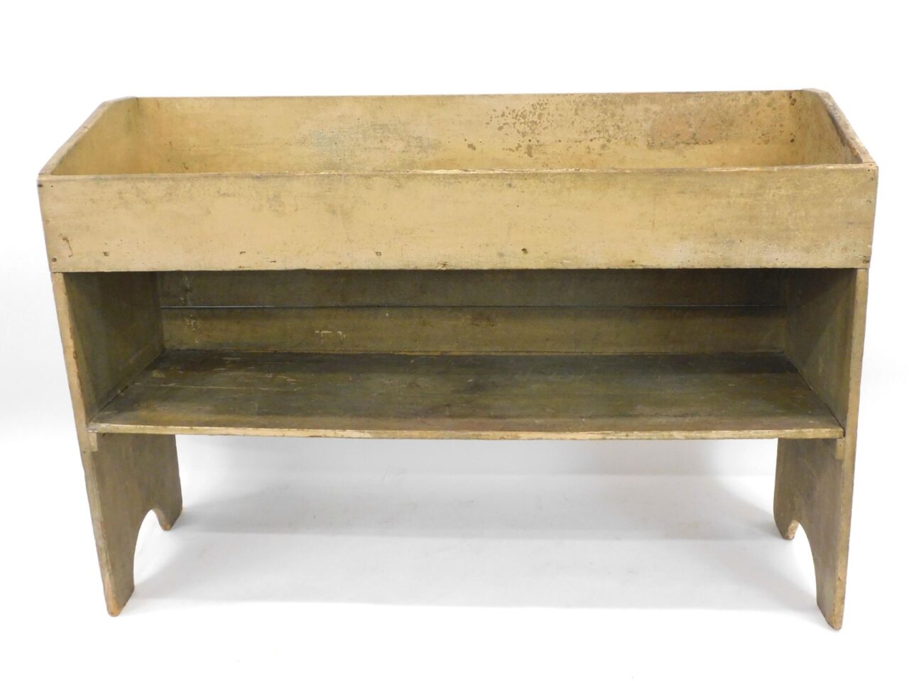 19th Century Pine Bucket Bench/Dry Sink by Unknown Artist