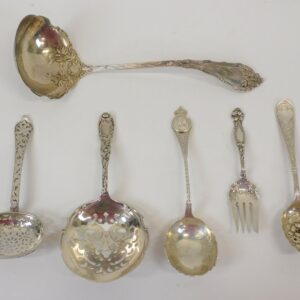 19th Century Sterling Silver Serving Pieces by Various Makers. Durgin