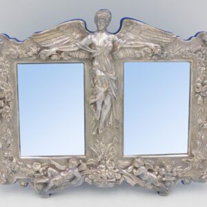 Ornate Sterling Silver Picture Frame with Angel and Cherubs