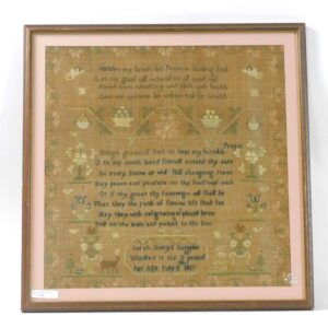 Sarah Berry 19th Century Needlework Sampler