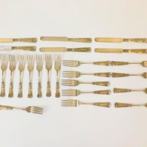 Gorham Fontainebleau Sterling Silver Flatware Set. Late 19th century.