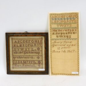 Mary Randall and Mary Jane Gerrard 19th Century Needlework Samplers