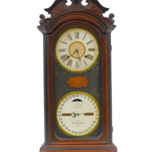 Late 19th Century Ithaca Double Dial Calendar Clock