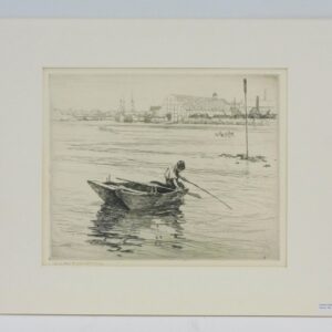 Charles H. Woodbury Etching 'Fishing A 71' 1910.