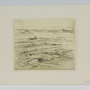 Charles H. Woodbury "The Racing Tide A 77" Etching