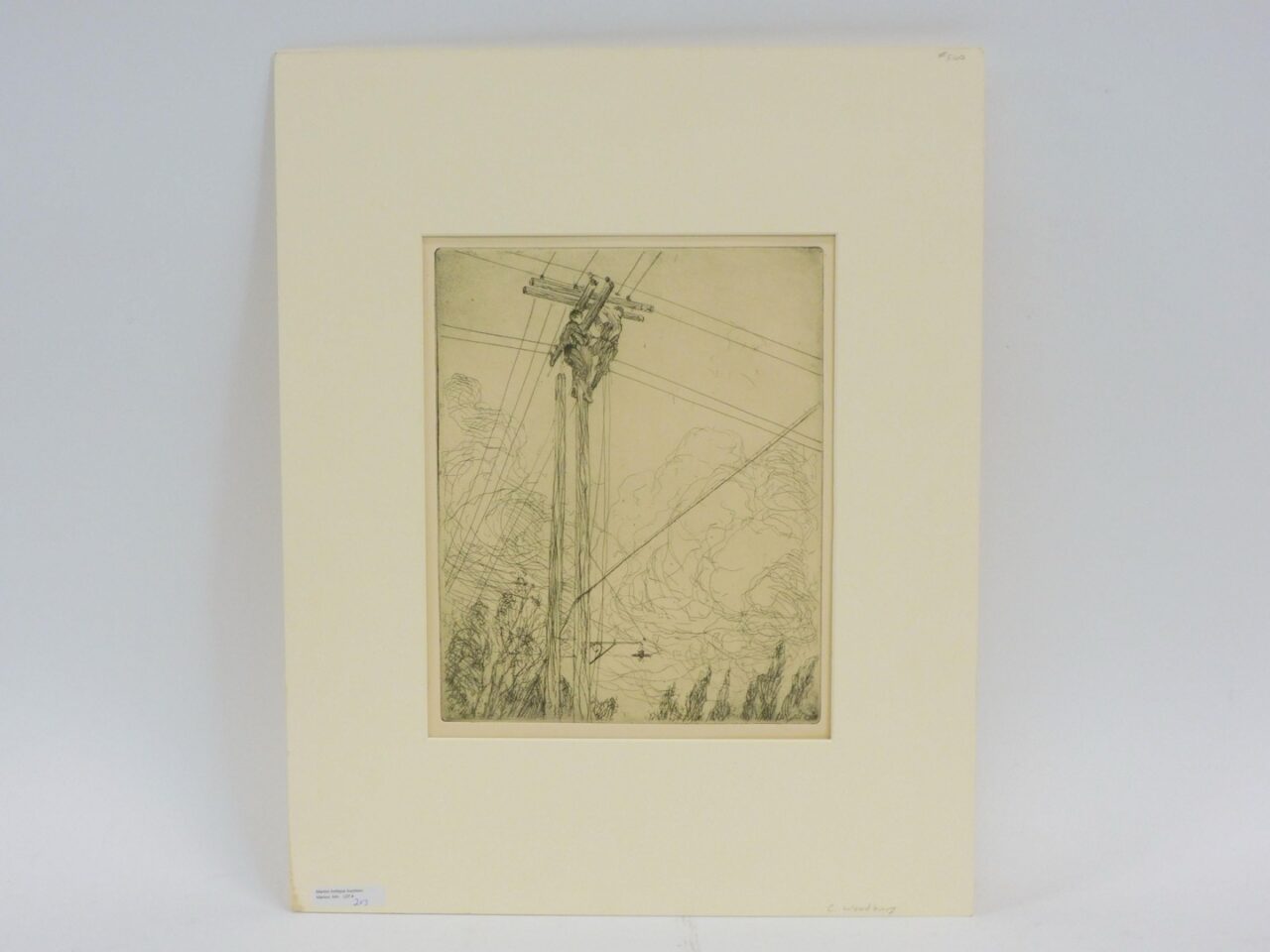 Charles H. Woodbury "The New Pole" 1903 etching in second state.