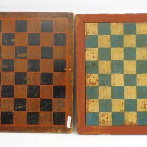 19th Century Hand-Painted Double-Sided Gameboards by Unknown Artist