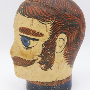 19th Century Carved Wooden Gentleman's Head