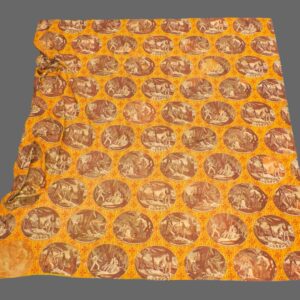 Early 19th Century Fitted Chintz Quilt with Scenes of Virginia