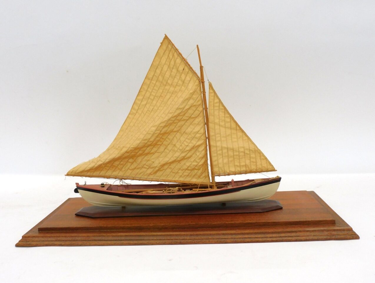 Azorean Whale Boat Model Under Sail