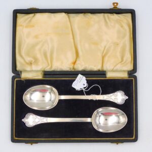 London Britannia Silver Serving Spoons by Unknown Artist. 1900.