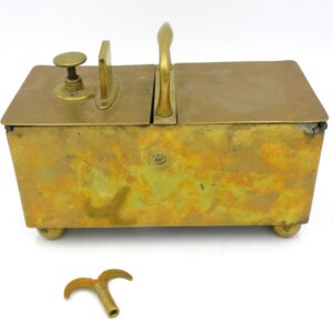 English 19th Century Brass Honesty Tobacco Box