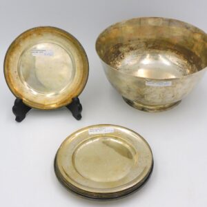 Paul Revere Style Sterling Silver Bowl and Plates by Tuttle