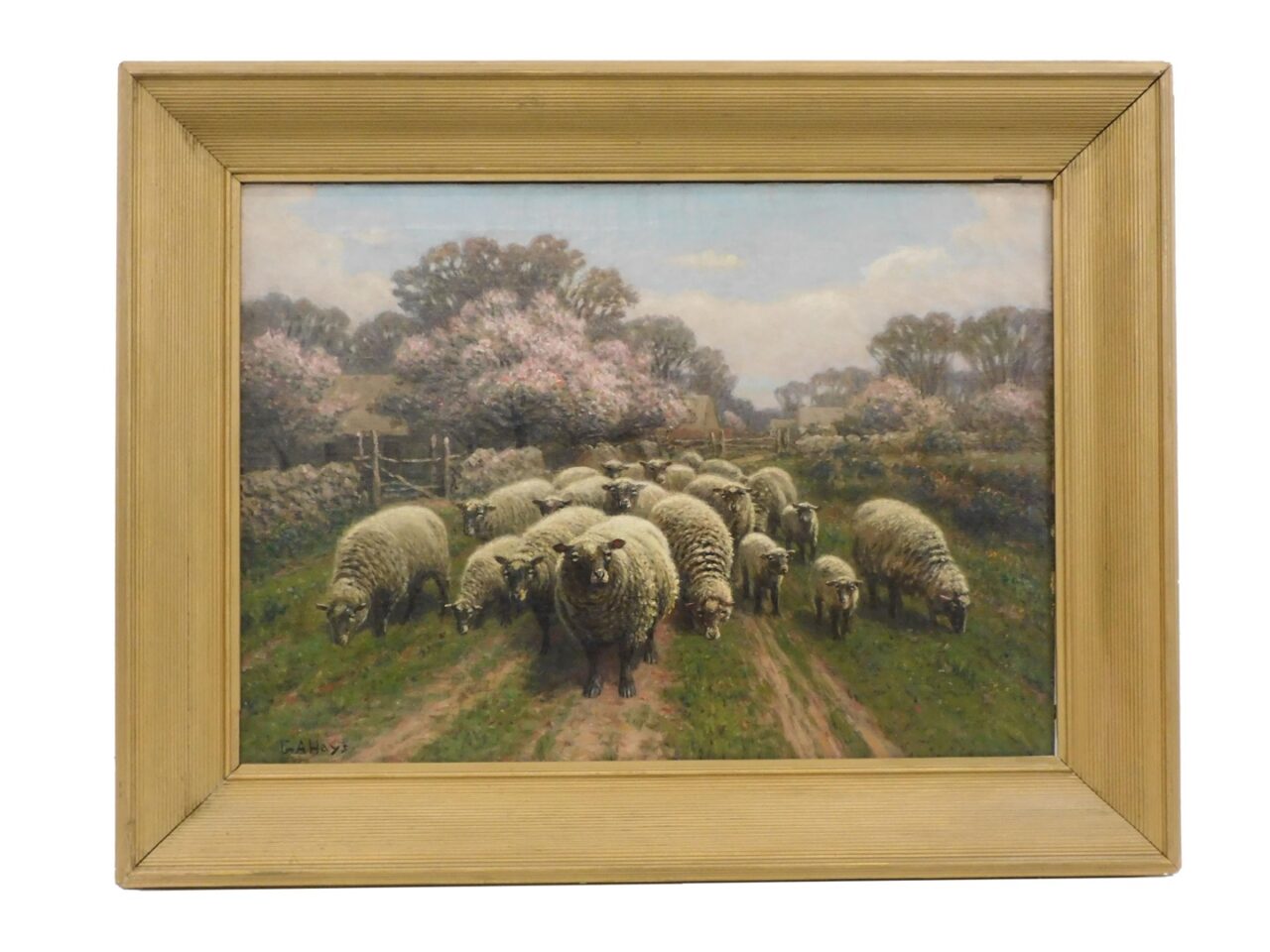 George Arthur Hays Sheep Springtime Circa 1909 Oil Painting Sheep 1909.