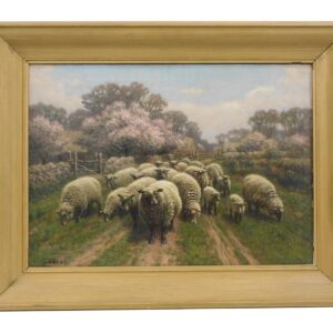 George Arthur Hays Sheep Springtime Circa 1909 Oil Painting Sheep 1909.