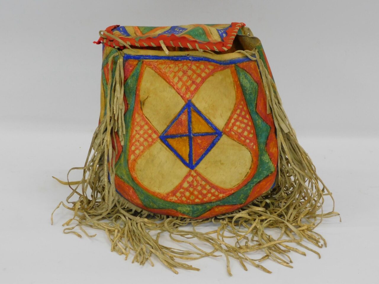 Sioux Painted Parfleche Case by Unknown Artist. 1900. Red