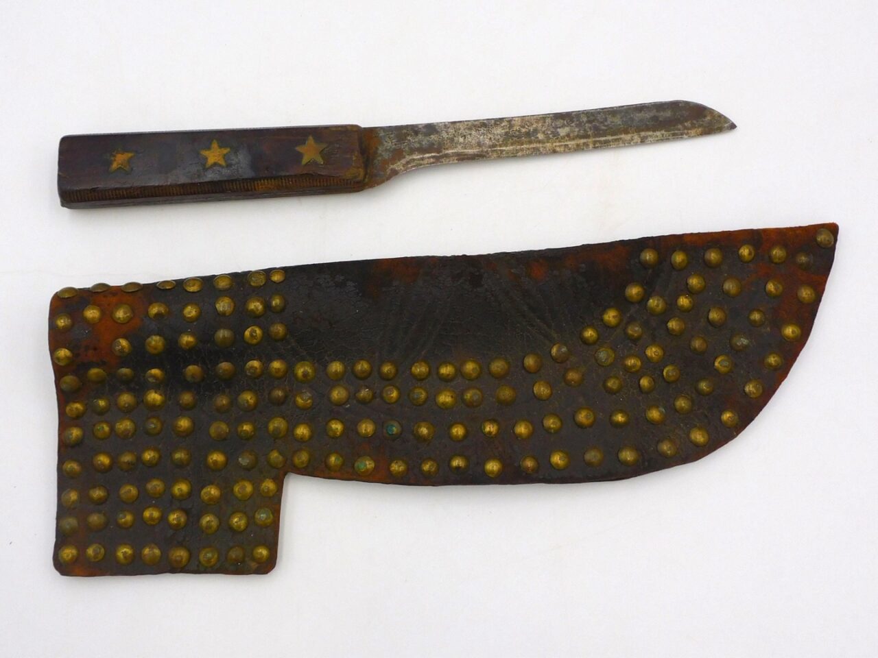 Plains Blackfoot Knife with Studded Case